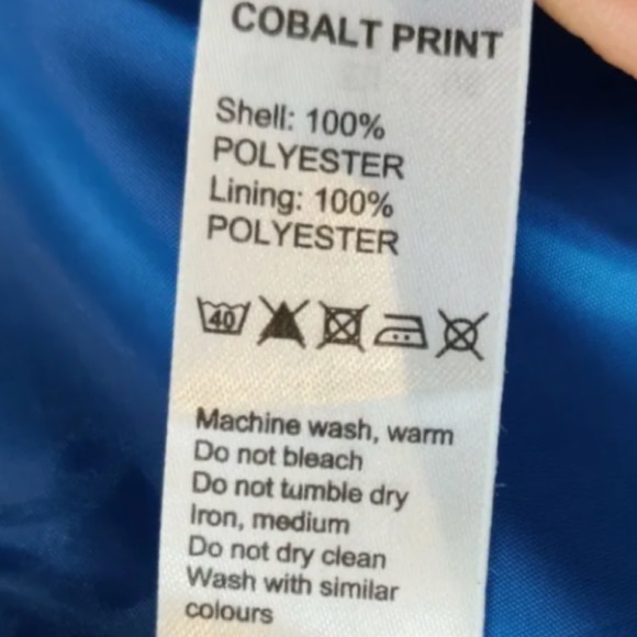 BNWT SIZE 14 WARDROBE Blue Multi ditsy bird Lightweight Padded Jacket coat - Picture 12 of 13